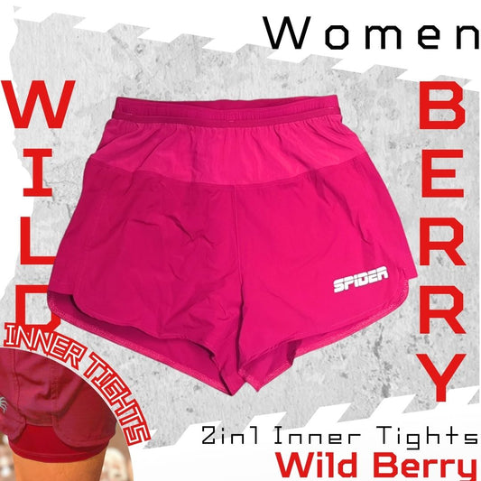【Women】2 in 1 Multiple Functional Running Shorts (Wild Berry)