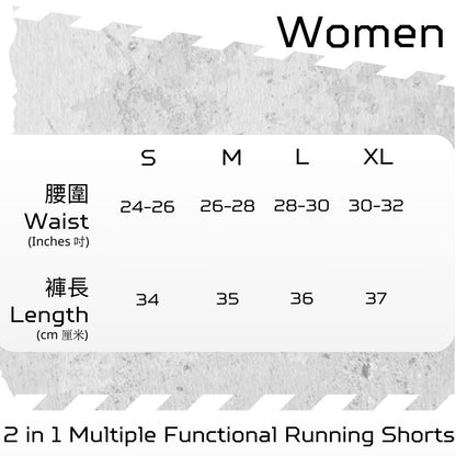 【Women】2 in 1 Multiple Functional Running Shorts (Noble Green)
