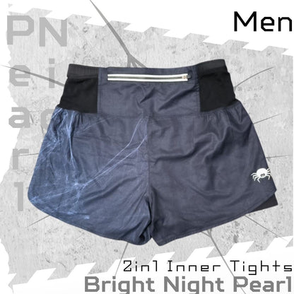 【男裝】2 in 1 Multiple Functional Running Shorts - 夜明珠 