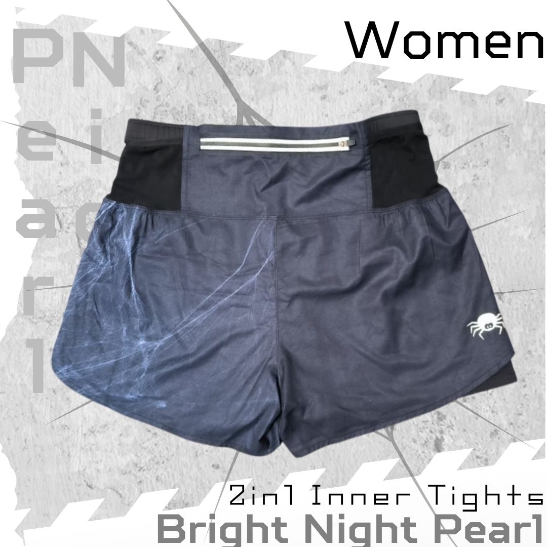 【Women】2 in 1 Multiple Functional Running Shorts (Bright Night Pearl)
